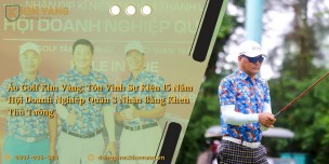 Áo Golf Kim Vàng Tôn Vinh Sự Kiện 15 Năm Hội Doanh Nghiệp Quận 3 Nhận Bằng Khen Thủ Tướng