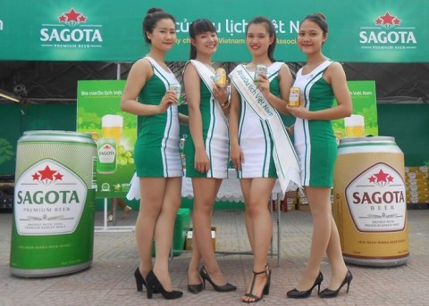 May áo thun quảng cáo thương hiệu bia