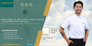 Đồng Phục Áo Thun Màu Cloud Dancer – Xu Hướng Pantone 2026