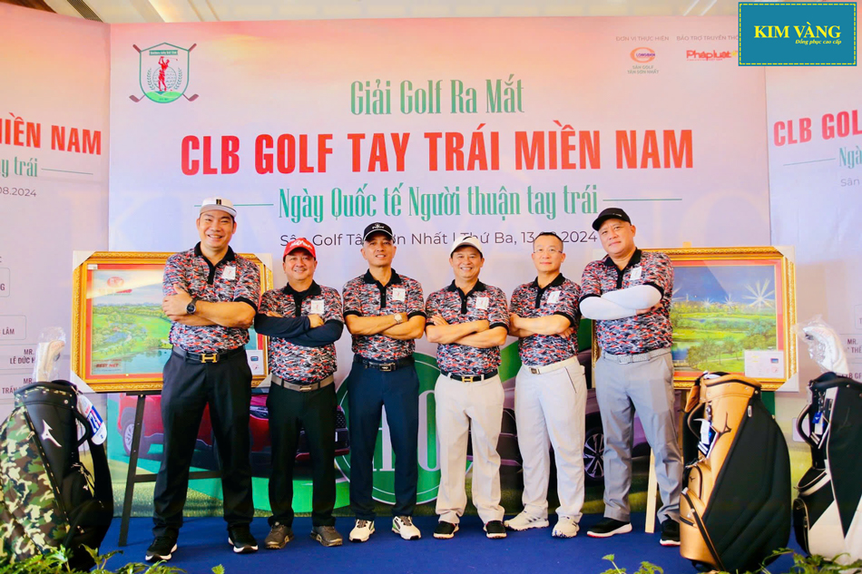 Kim vang thiet ke dong phuc clb dong phuc golf tay trai mien nam