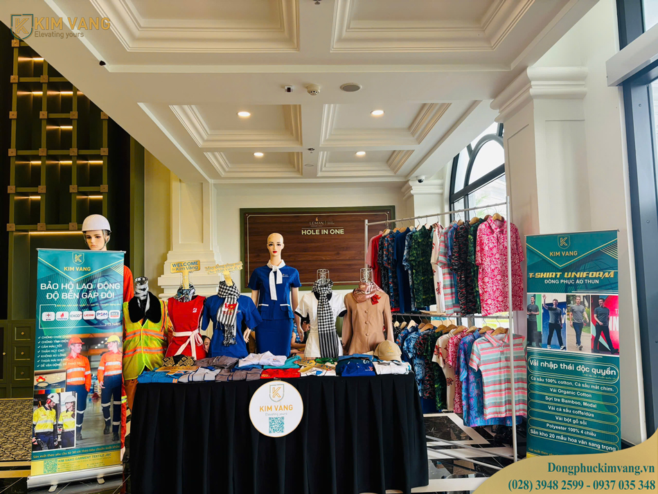 Gian hàng Kim Vàng Uniform tại Vinpearl Leman Củ Chi – điểm nhấn nổi bật của giải Golf Ninh Bình & K300