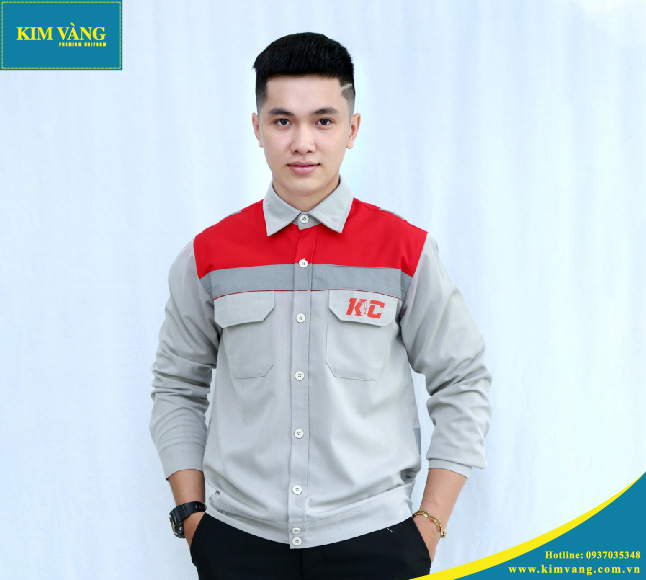 quan ao ky su may tư vai polyester