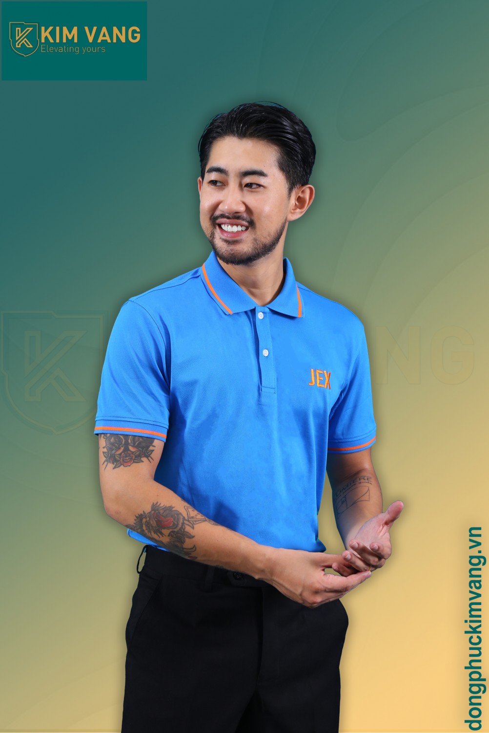 Áo Polo cổ bẻ vải lanh