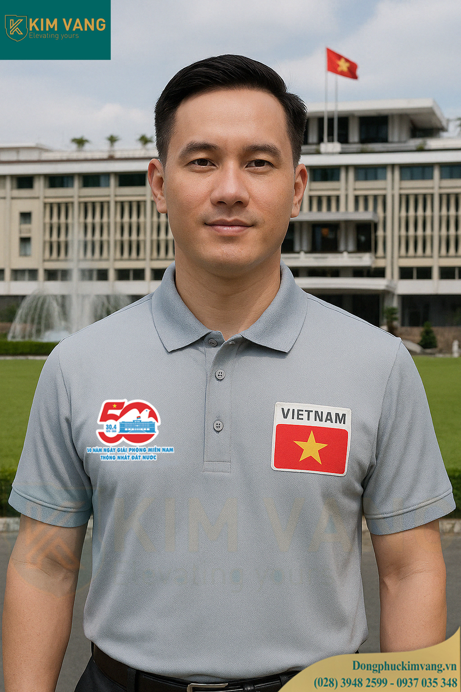 ao thun dong phuc mung 50 nam thong nhat dat nuoc