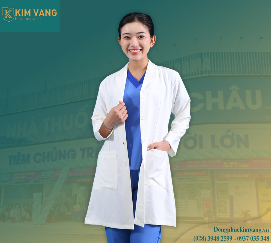 dong phuc blouse bac si nu
