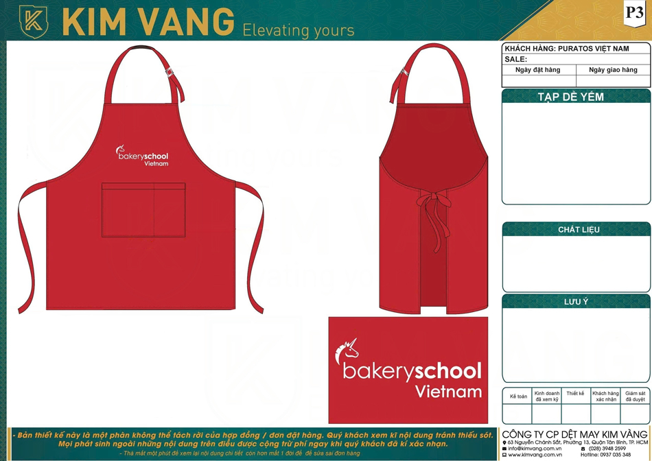 thiet ke dong phuc tap de khach hang puratos