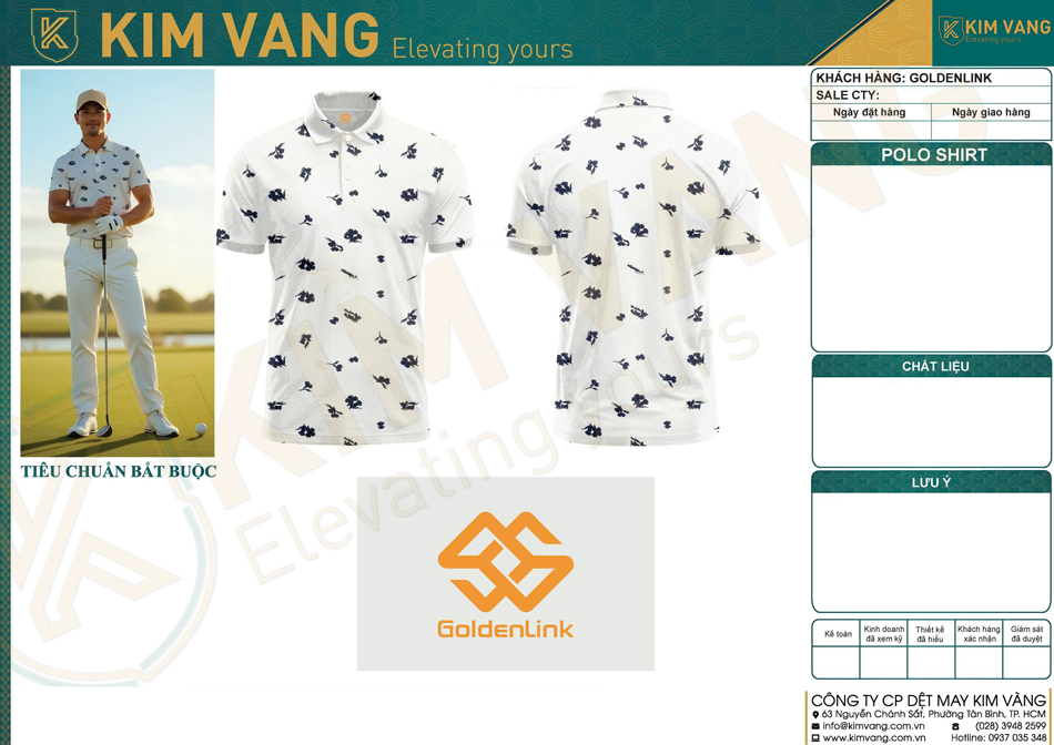 thiet ke dong phuc mau trang goldenlink ban quyen thiet ke dong phuc kim vang
