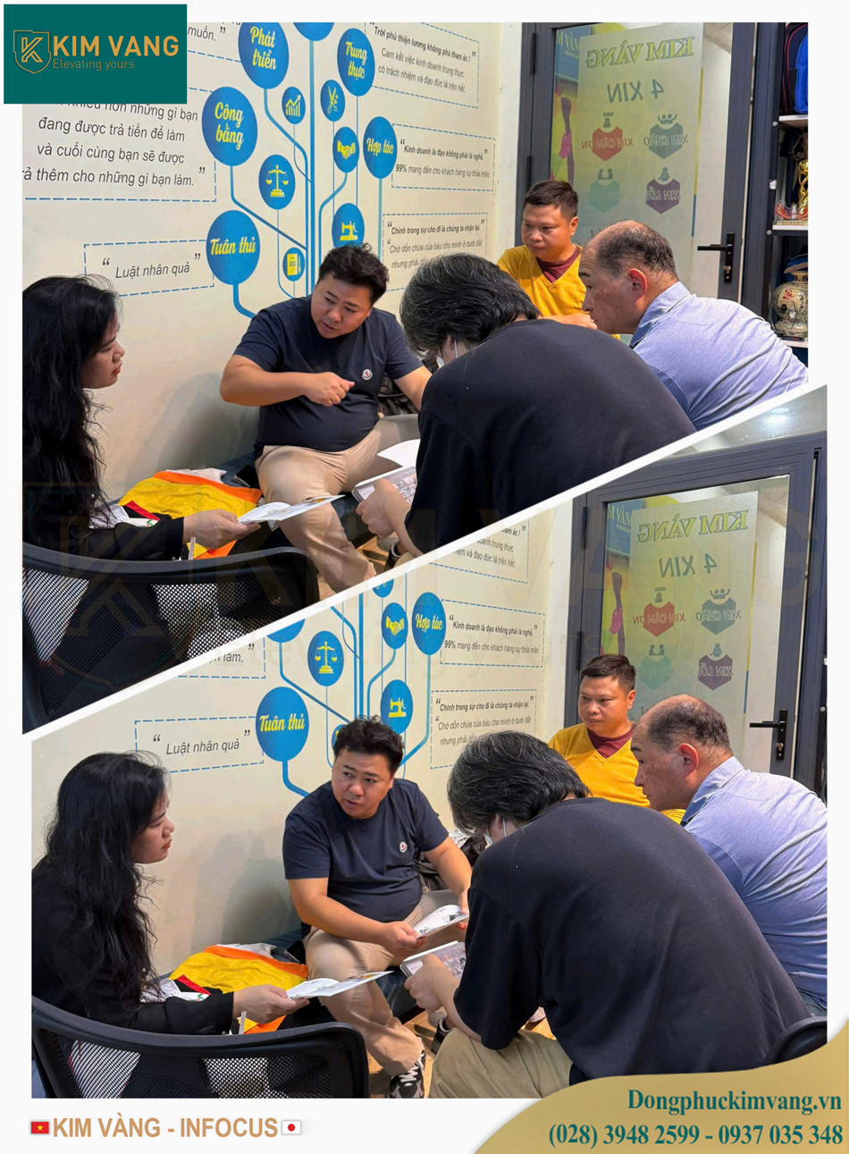 Đối tác Nhật Bản làm việc tại Kim Vàng Uniform