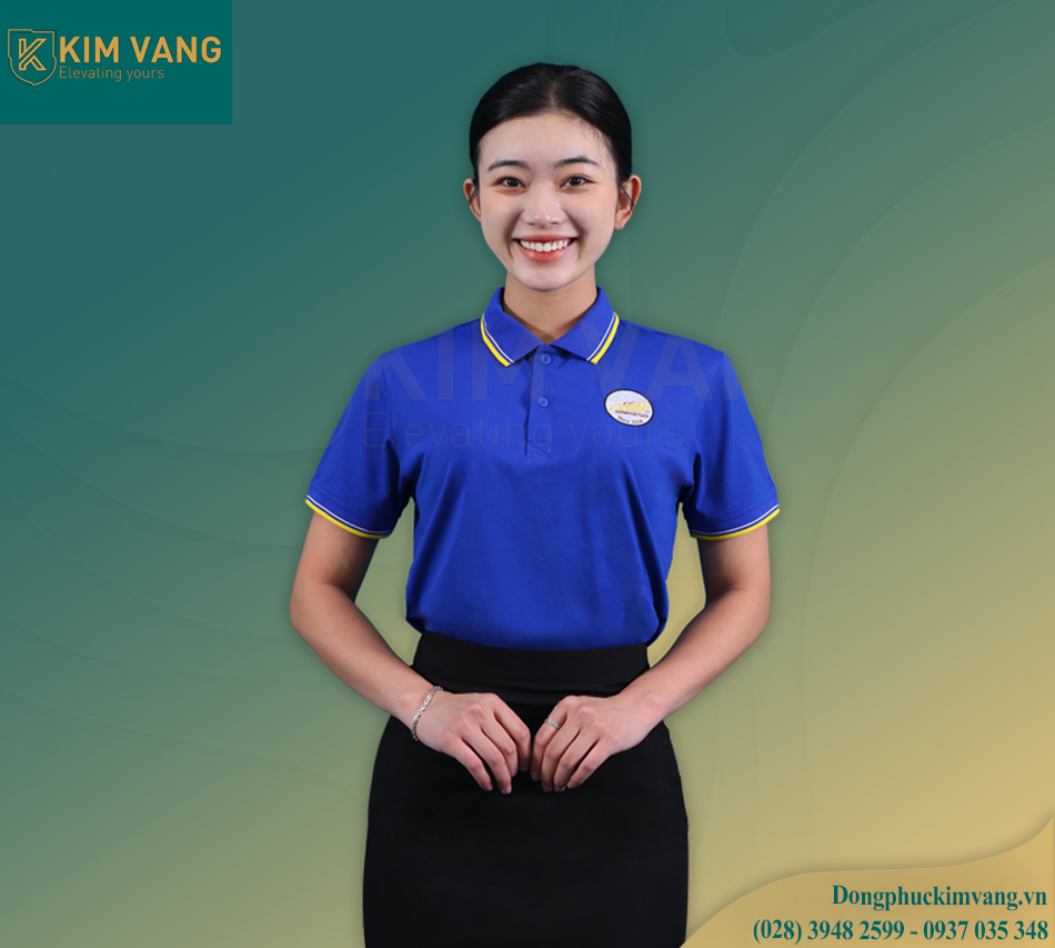 áo thun polo đồng phục công ty xanh navy