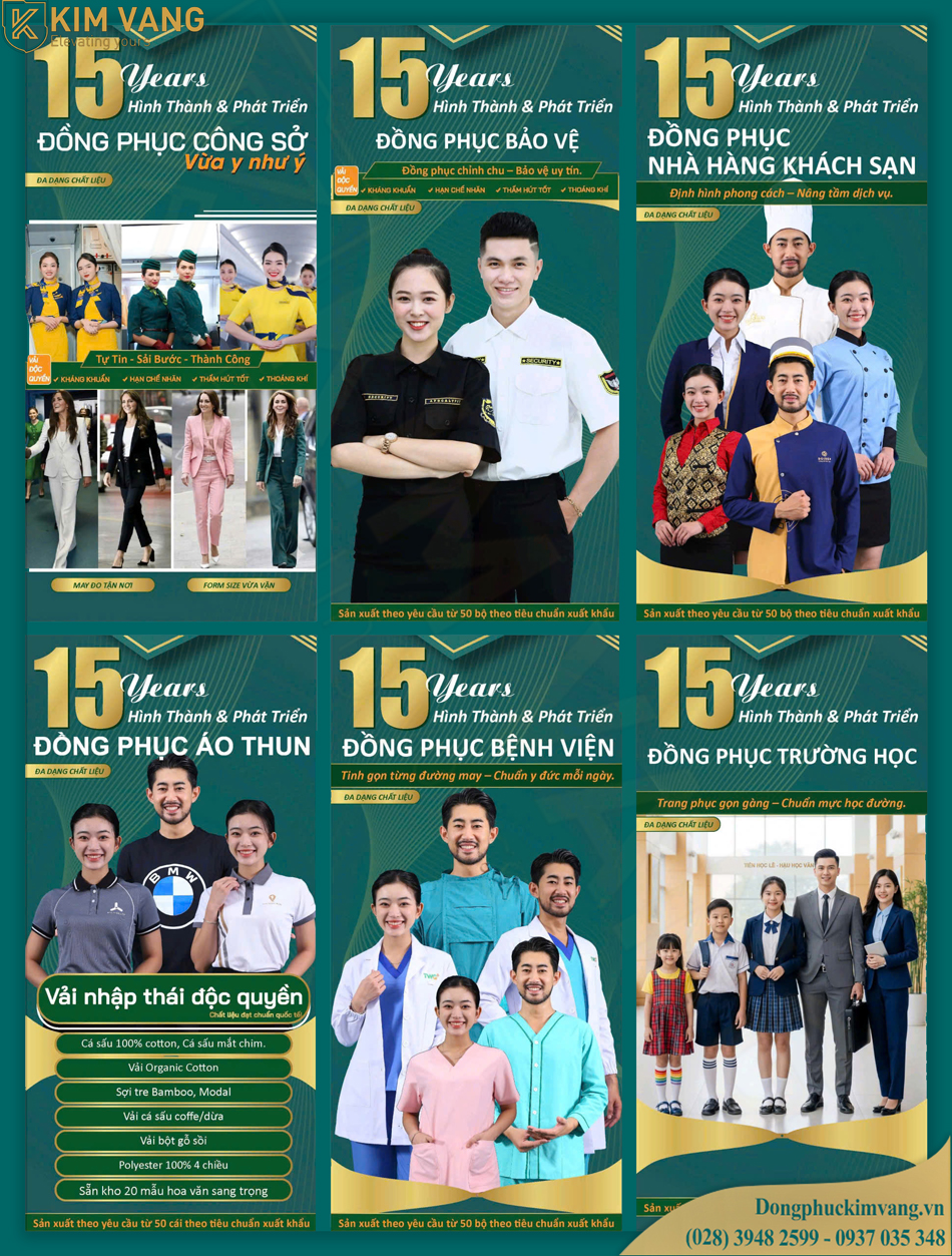 danh muc san pham cua kim vang garment