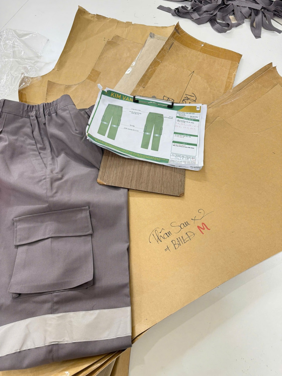Rập và tài liệu may quần