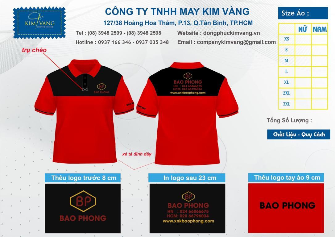 ÁO THUN ĐỒNG PHỤC MẪU 3