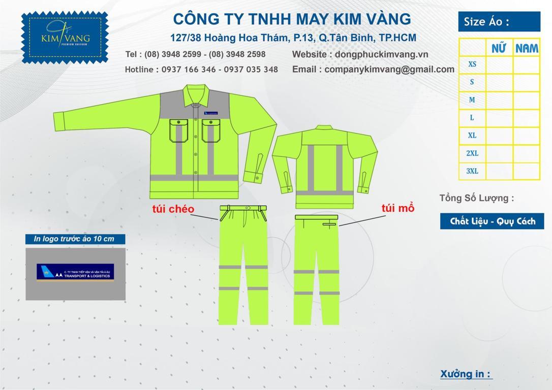 ĐỒNG PHỤC BẢO HỘ LAO ĐỘNG MẪU 2