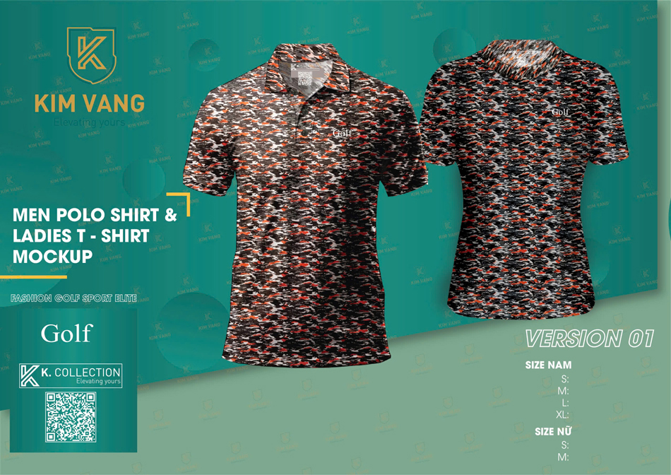 Áo Polo Golf họa tiết Camo (Version 01)