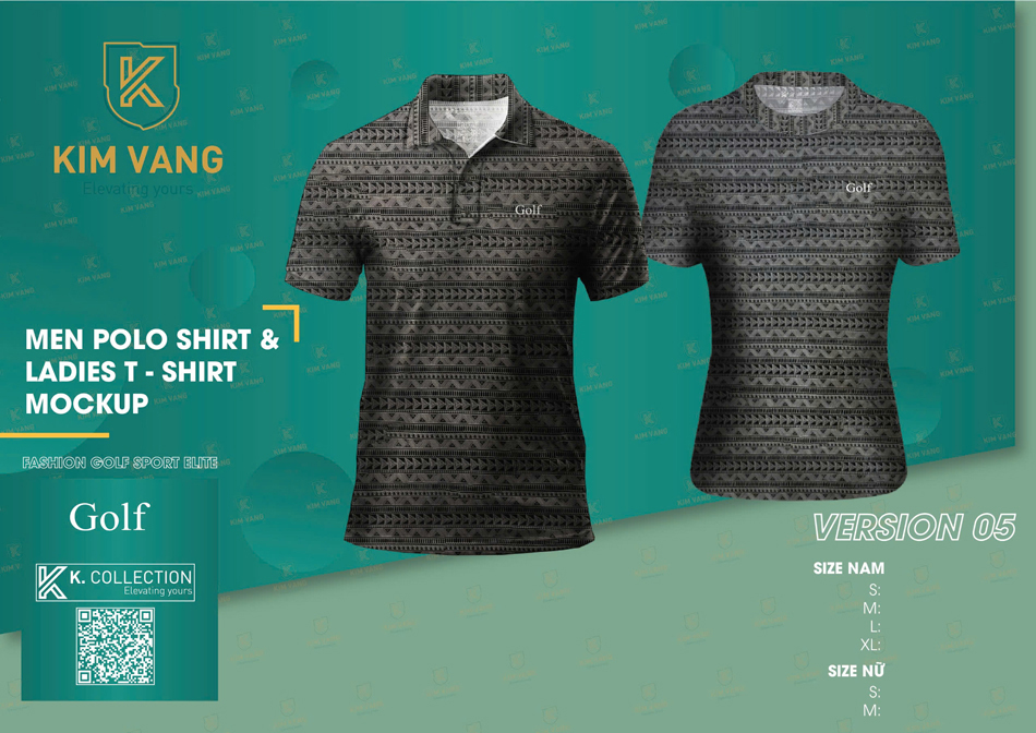 Áo Polo Golf họa tiết thổ cẩm (Version 05)