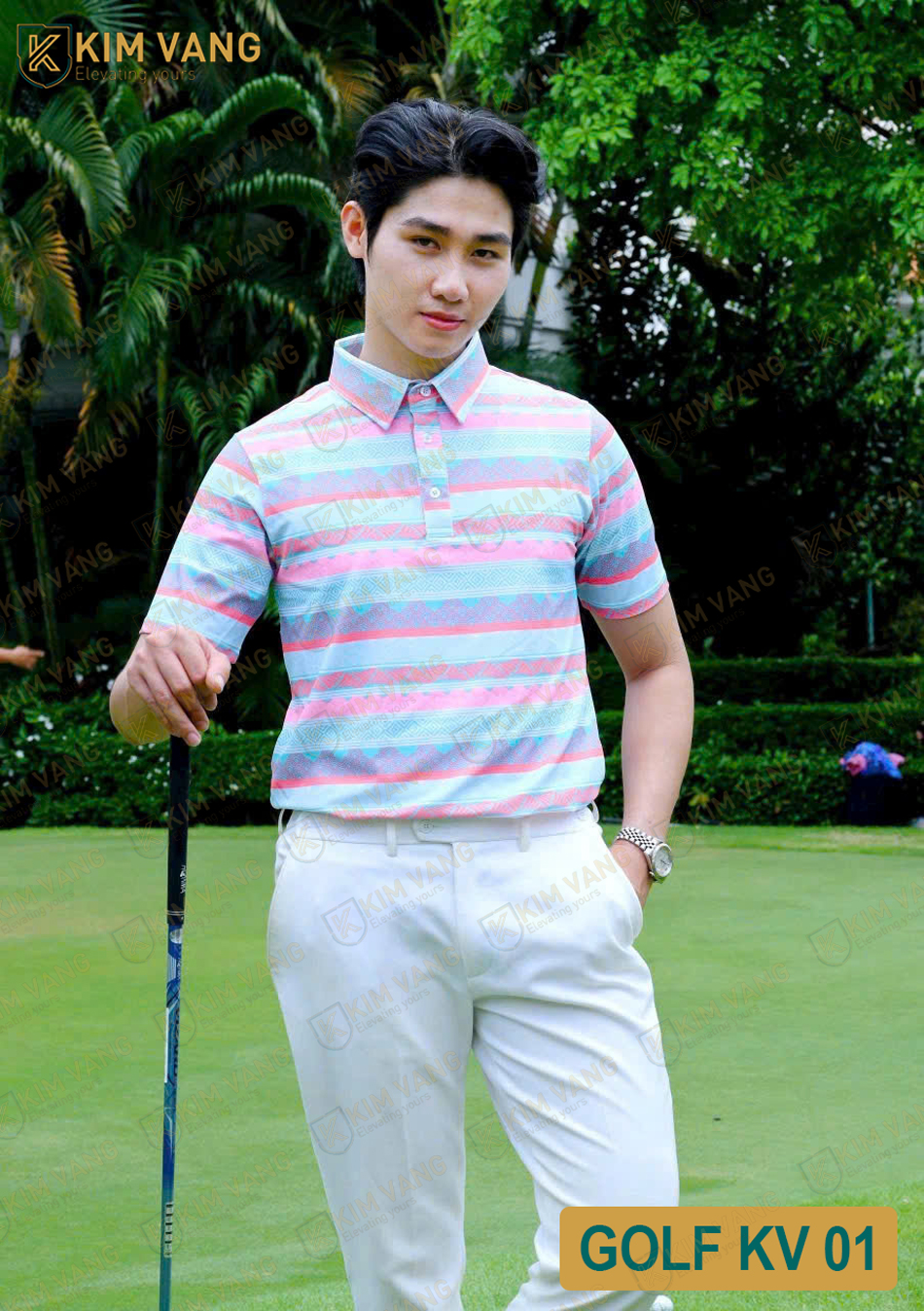 Golf KV 01 dong phuc kim vang vn