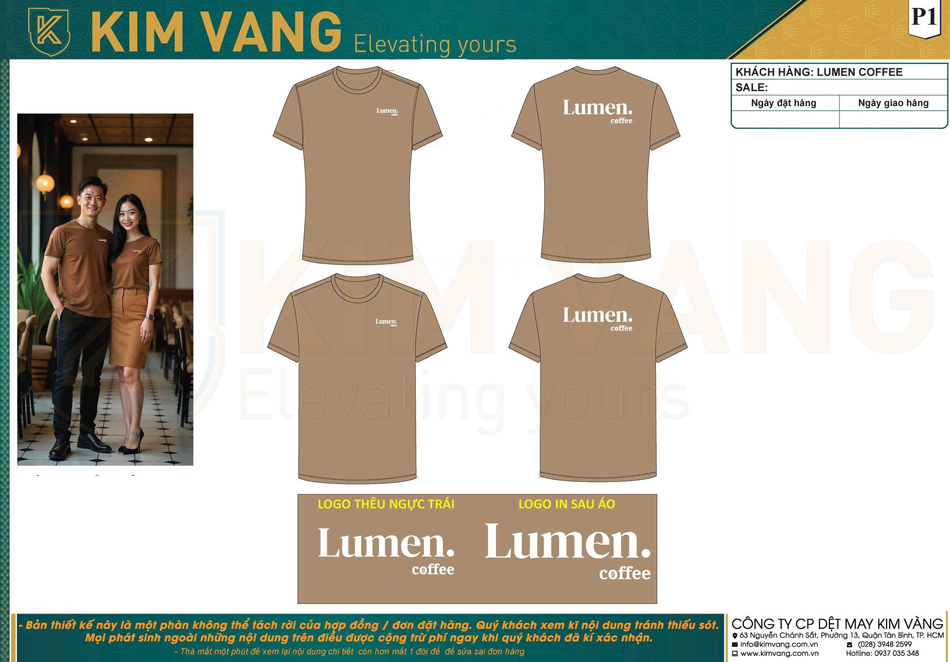 thiet ke mau 2 dong phuc phuc vu lumen coffee